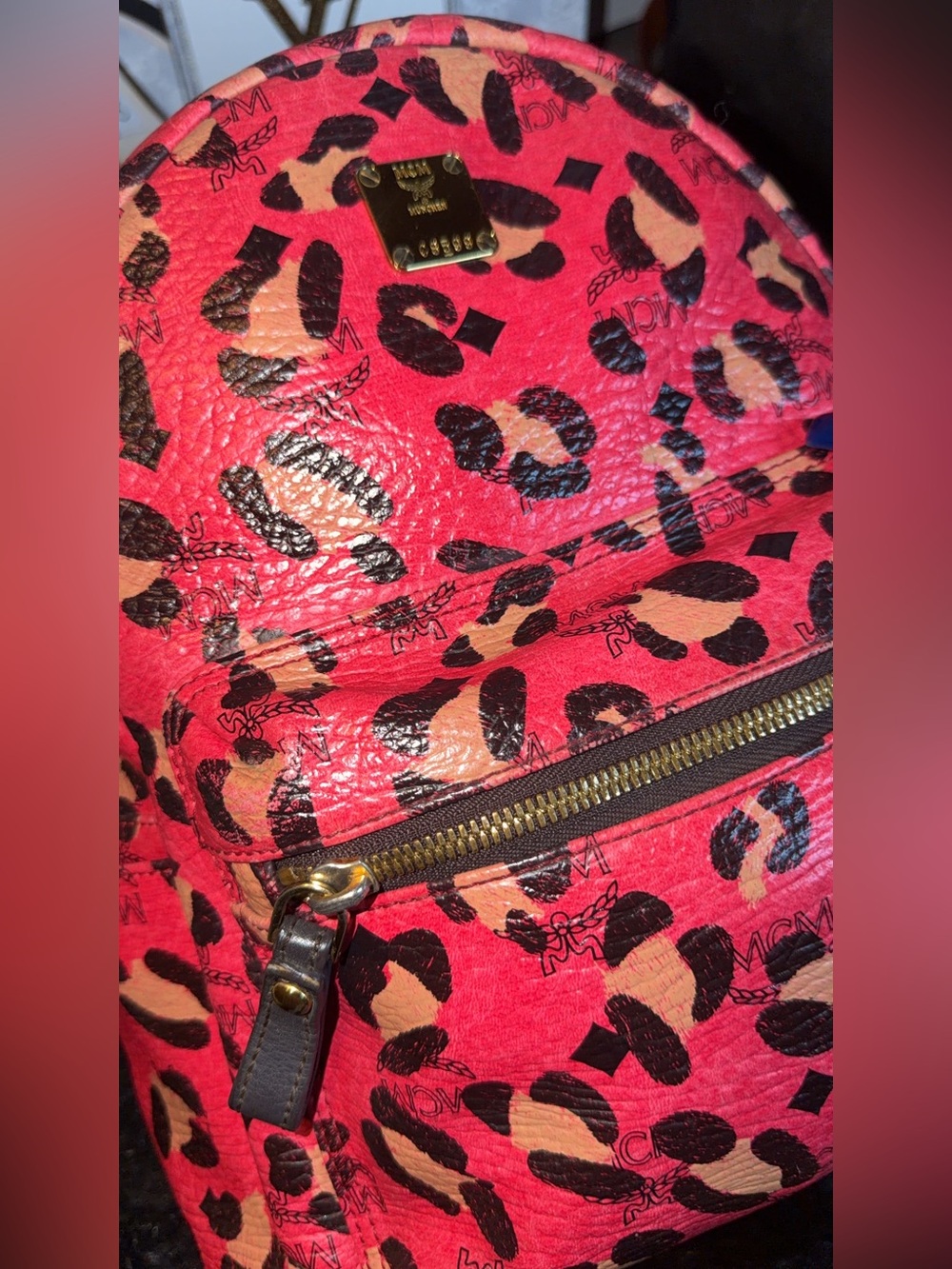 MCM Leopard Print Leather Mini Backpack - Picture 13 of 13